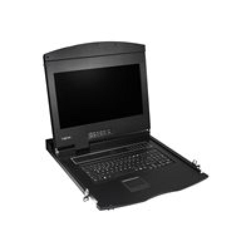 LOGILINK KVM Console with 17″ Full HD LCD Screen, HDMI, German keyboard layout