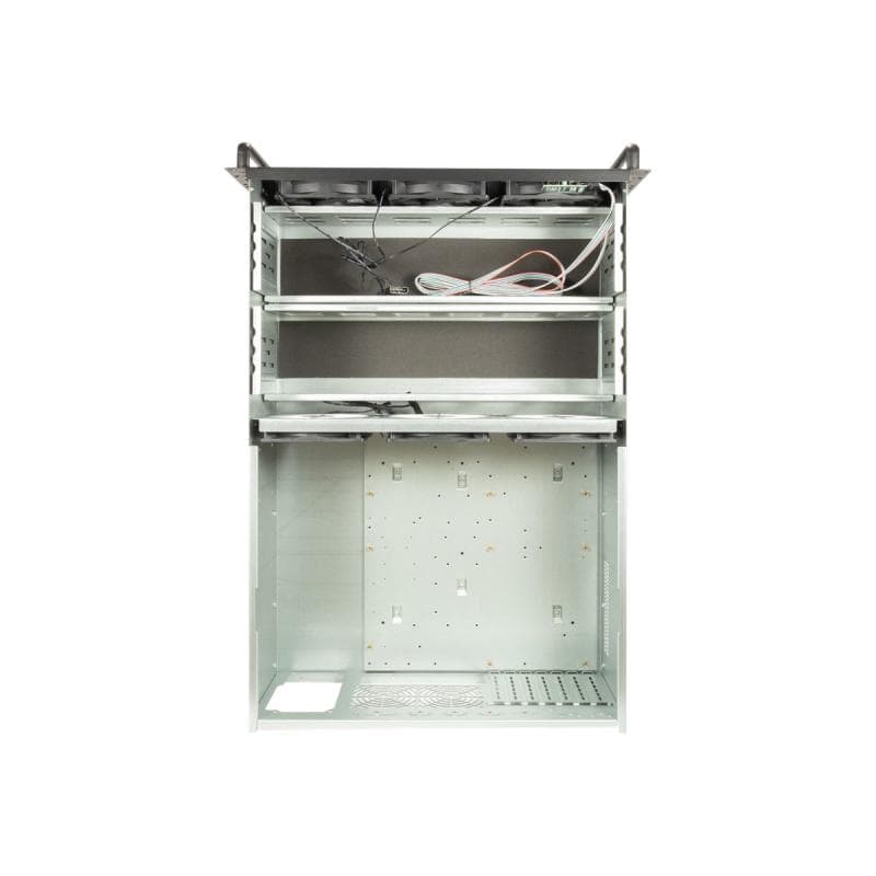 INTERTECH Mining-Rack 4F28 4HE 6 x 120mm Lüfter 2X2.0 USB retail