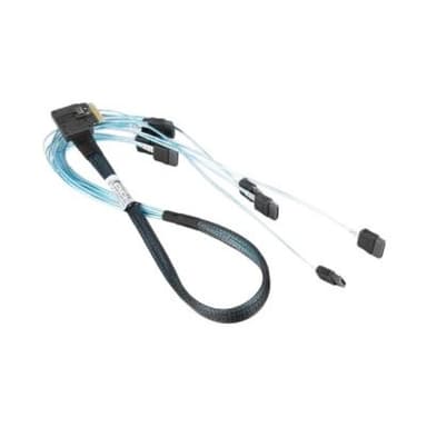 SUPERMICRO Super Micro Supermicro - Internes SAS-Kabel - 1x8 Slim SAS (SFF-8654) (M) links gewinkelt