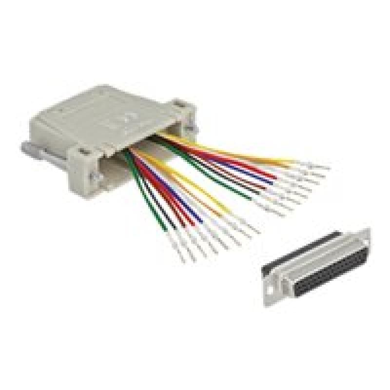 DELOCK - Netzwerkadapter - RJ-45 (W) bis DB-44 (W) - Daumenschrauben - beige (66836)