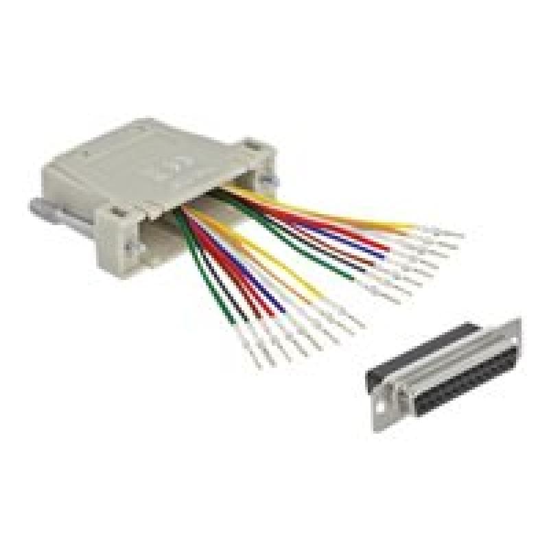 DELOCK - Netzwerkadapter - RJ-45 (W) bis DB-25 (W) - Daumenschrauben - beige (66834)