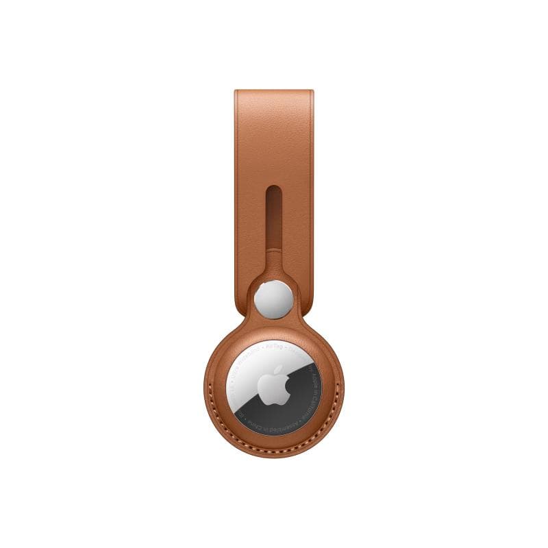 APPLE AirTag Anhänger aus Leder br | sattelbraun