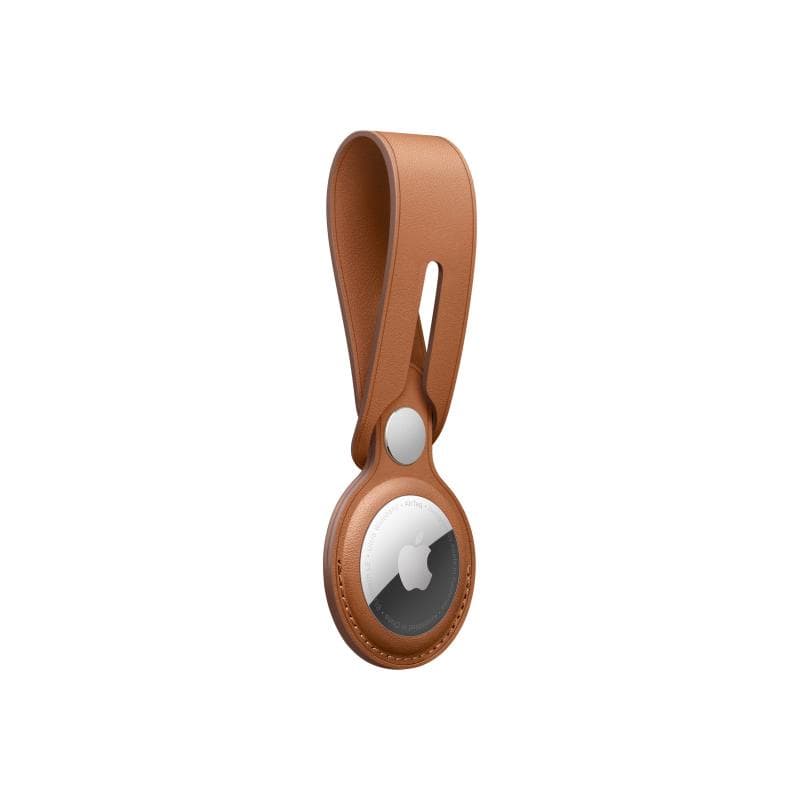 APPLE AirTag Anhänger aus Leder br | sattelbraun