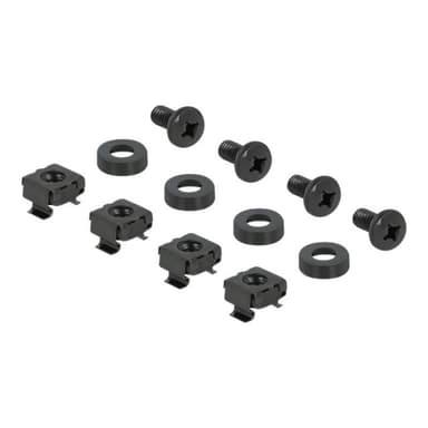 DELOCK 10? Kabelmanagement Rangierpanel mit 3 Metall Bügeln (2 x horizontal, 1 x vertikal) 1 HE schw