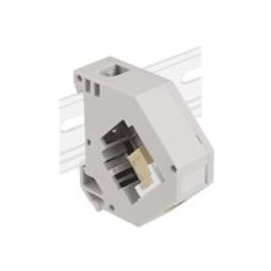 DELOCK Hutschienenadapter mit Keystone SC Simplex Buchse zu Buchse beige