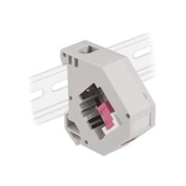DELOCK Hutschienenadapter mit Keystone SC Simplex Buchse zu Buchse violett