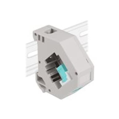DELOCK Hutschienenadapter mit Keystone SC Simplex Buchse zu Buchse aqua