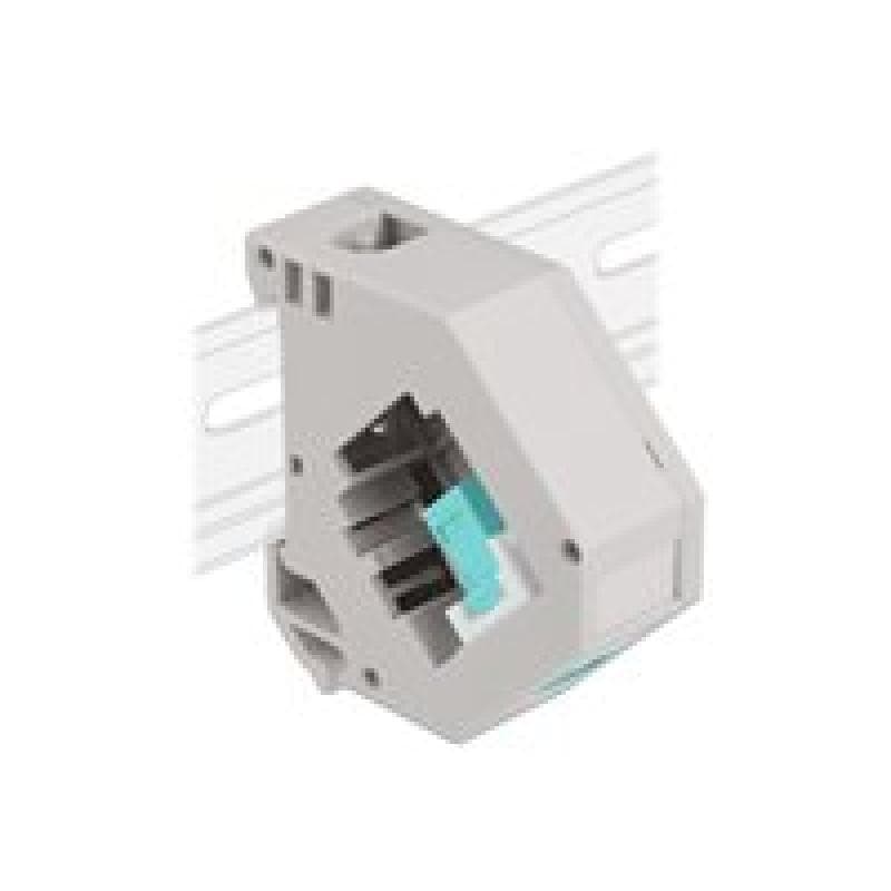 DELOCK Hutschienenadapter mit Keystone SC Simplex Buchse zu Buchse aqua