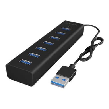 RAIDSONIC ICYBOX IB-HUB1700-U3 7-port hub with USB Type-A interface and power supply