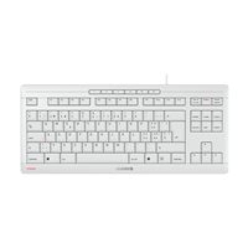 CHERRY TAS STREAM KEYBOARD TKL Corded CH-Layout grau