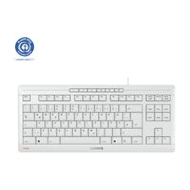 CHERRY TAS STREAM KEYBOARD TKL Corded DE-Layout grau