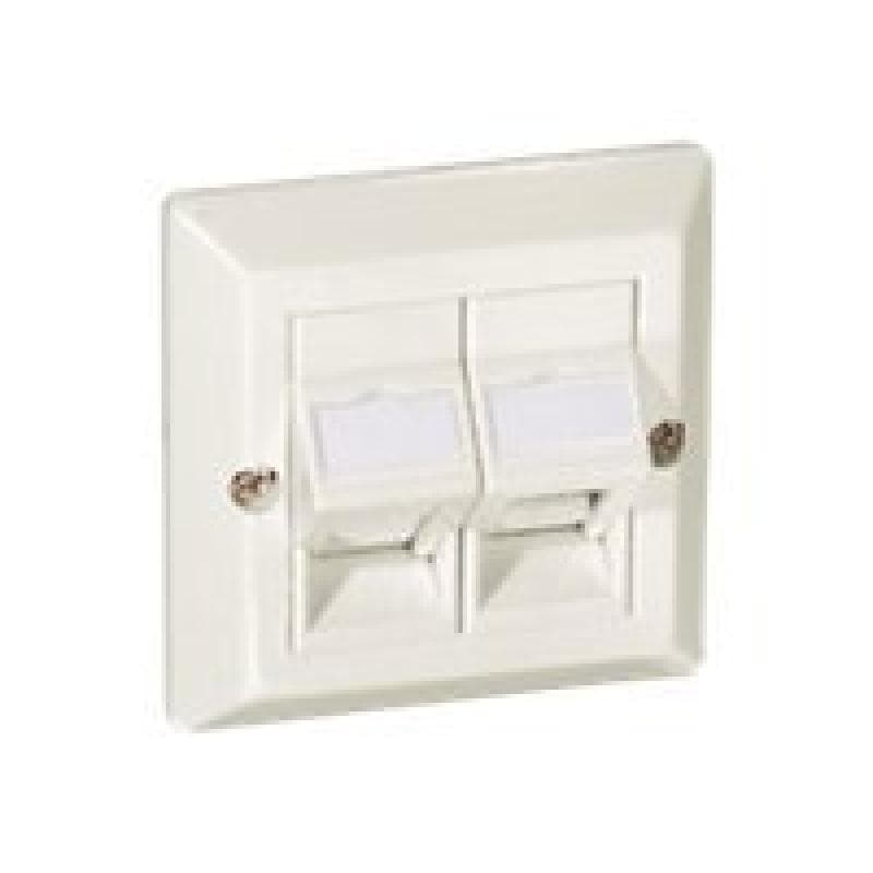 Abdeckung Keystone Jacks AP 2x equip reinweiss