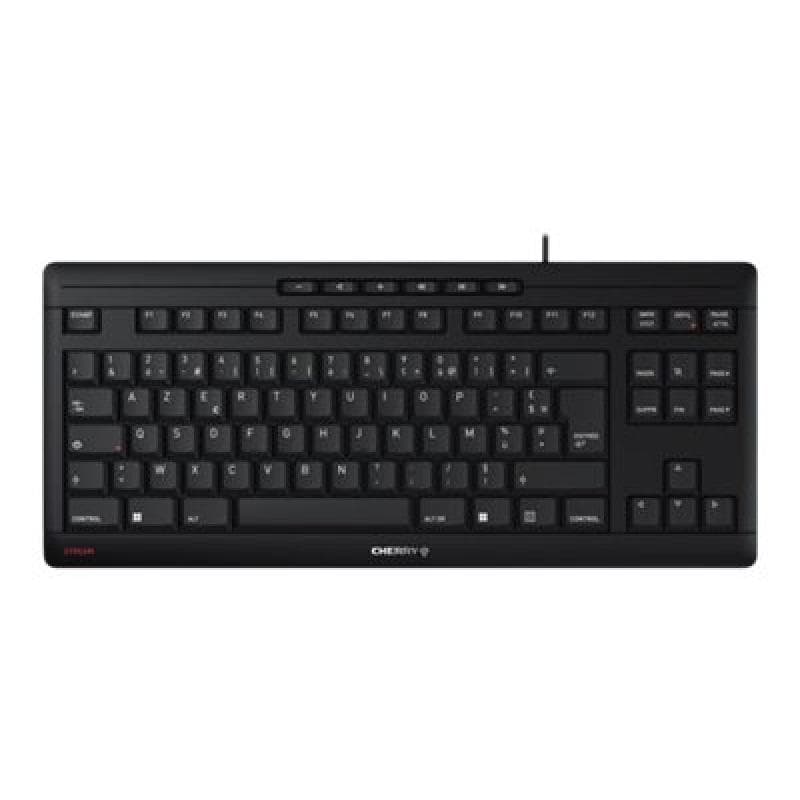 CHERRY TAS STREAM KEYBOARD TKL Corded EU-Layout schwarz