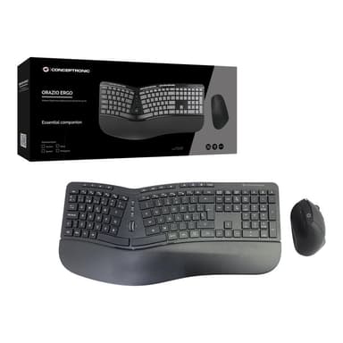CONCEPTRONIC Wireless Keyboard+Mouse,ergo,Layout spanisch sw