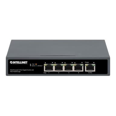 INTELLINET 4-Port Gigabit+1GE (PD) High PoE Switch