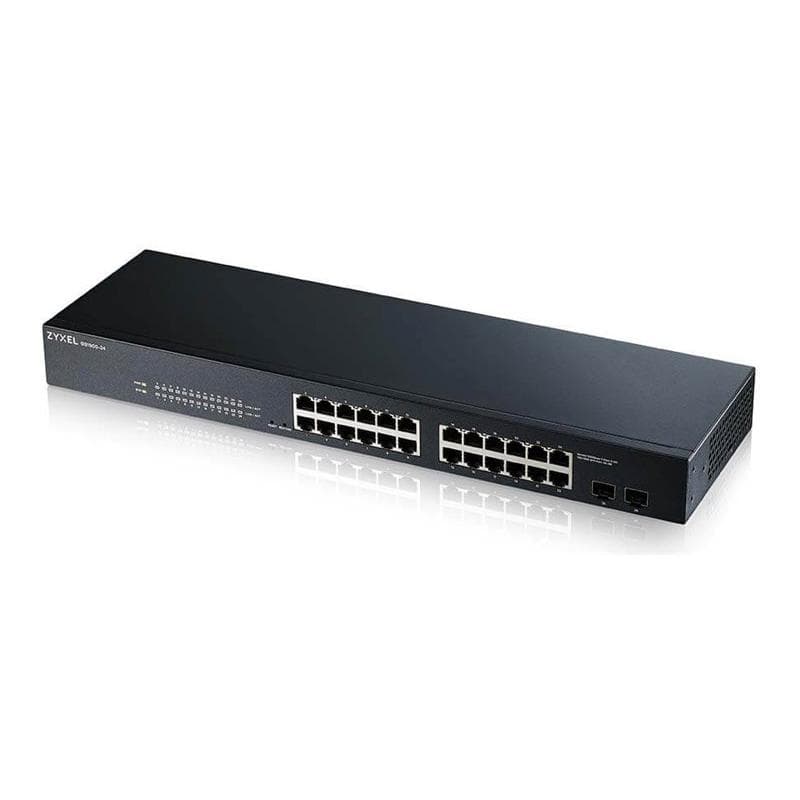 ZYXEL 24 Port GbE L2 Smart Switch, rackmount, fanless V2