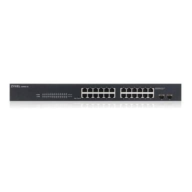 ZYXEL 24 Port GbE L2 Smart Switch, rackmount, fanless V2