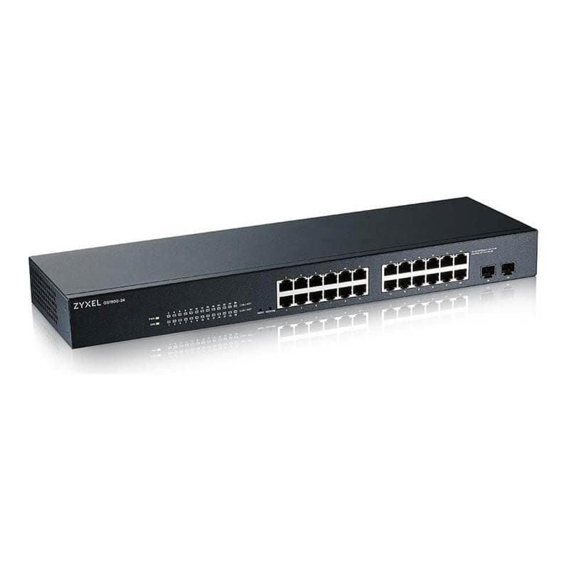 ZYXEL 24 Port GbE L2 Smart Switch, rackmount, fanless V2