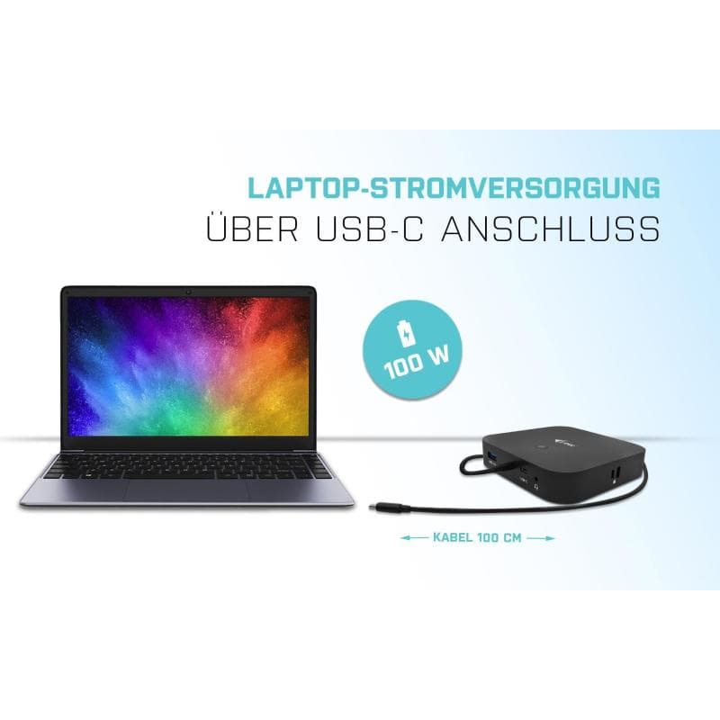 I-TEC USB-C Dual Display MST DS 1x DP 1x HDMI 1x GLAN 3x USB 3.0 2x USB 2.0 1x USB-C-Datei 1x Audi
