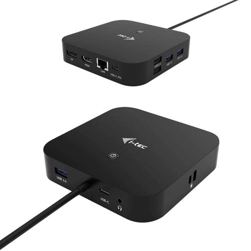I-TEC USB-C Dual Display MST DS 1x DP 1x HDMI 1x GLAN 3x USB 3.0 2x USB 2.0 1x USB-C-Datei 1x Audi