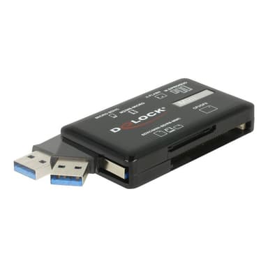 DELOCK SuperSpeed USB Card Reader für CF / SD / Micro SD / MS / M2 / xD Speicherkarten