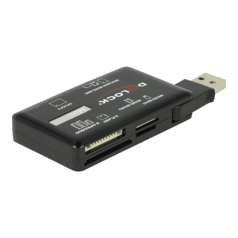 DELOCK SuperSpeed USB Card Reader für CF / SD / Micro SD / MS / M2 / xD Speicherkarten