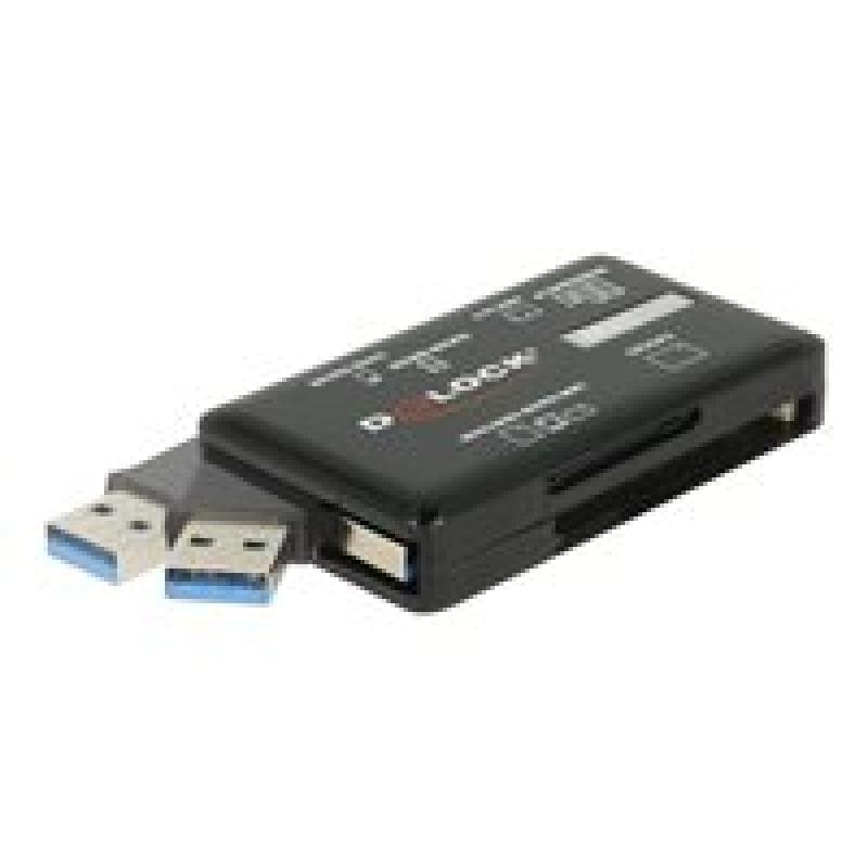 DELOCK SuperSpeed USB Card Reader für CF / SD / Micro SD / MS / M2 / xD Speicherkarten