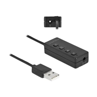 DELOCK USB Headset und Mikrofon Adapter mit 2 x 3,5 mm Klinkenbuchse für Windows und Mac OS