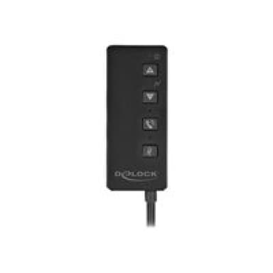 DELOCK USB Headset und Mikrofon Adapter mit 2 x 3,5 mm Klinkenbuchse für Windows und Mac OS
