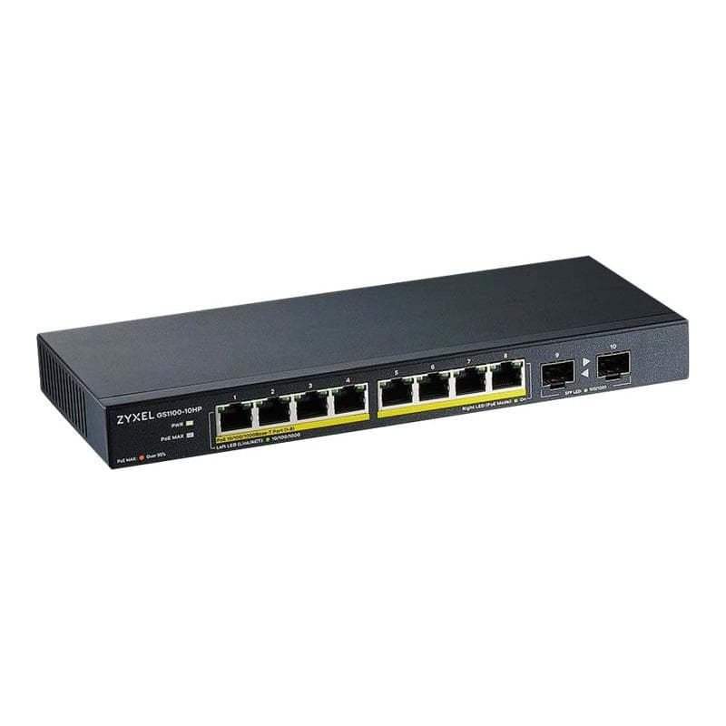 ZYXEL Switch 10x GE GS1100-10HP v2            PoE+