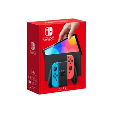 NINTENDO Switch Spielkonsole (OLED) rot/blau