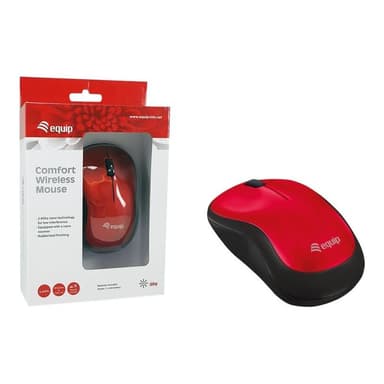 EQUIP Optische Maus kabellos rot mini
