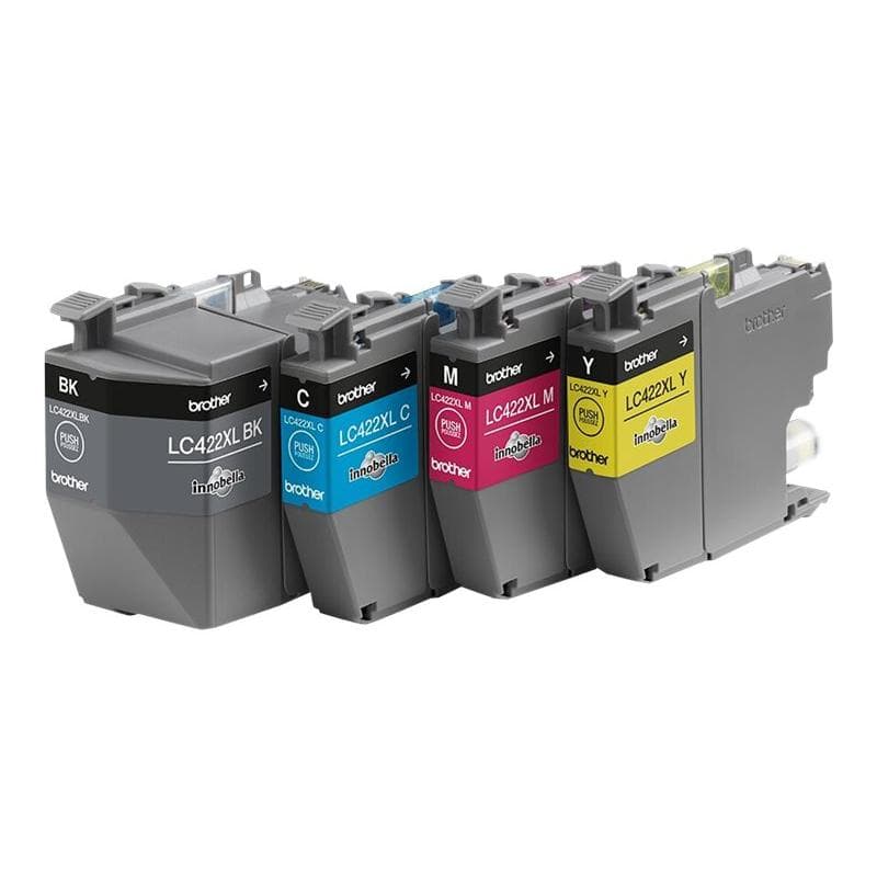 BROTHER Black Cyan Magenta and Yellow Ink Cartridges Multipack Each cartridge prints up to 1500 page