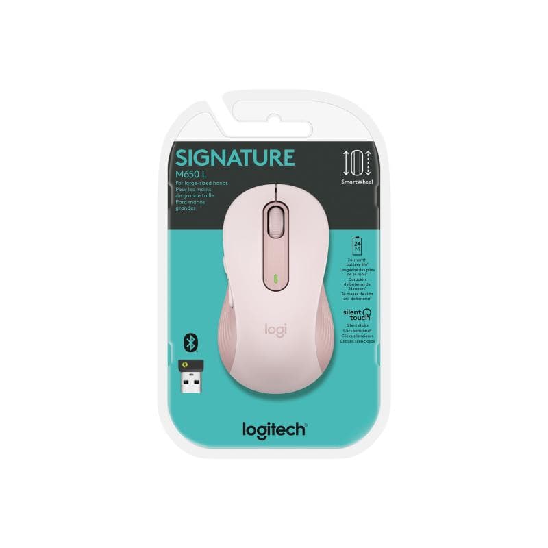 LOGITECH Signature M650 L Wireless Mouse ROSE