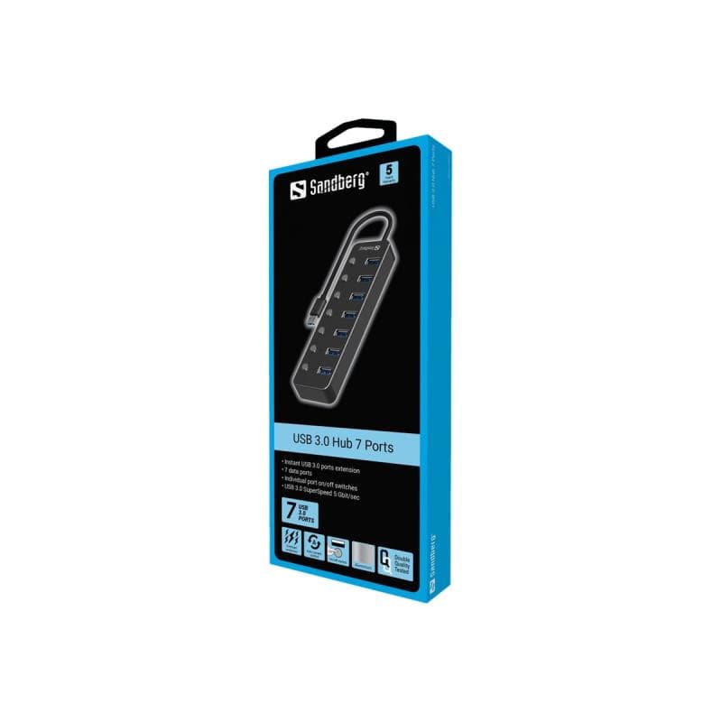 SANDBERG USB 3.0 Hub 7 Ports