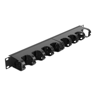 DELOCK 66849 - Kabelmanagementtafel - Schwarz - Metall - Kunststoff - 1U - 48,3 cm (19″ ) - 44 mm (6