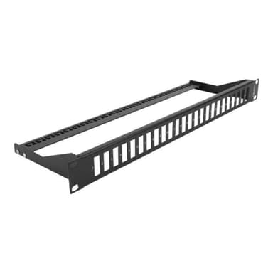 DELOCK - Patchpanel (Blindblech) - Rack montierbar - Schwarz - 1U - 48,3 cm (19″) - 24 Ports (43406)