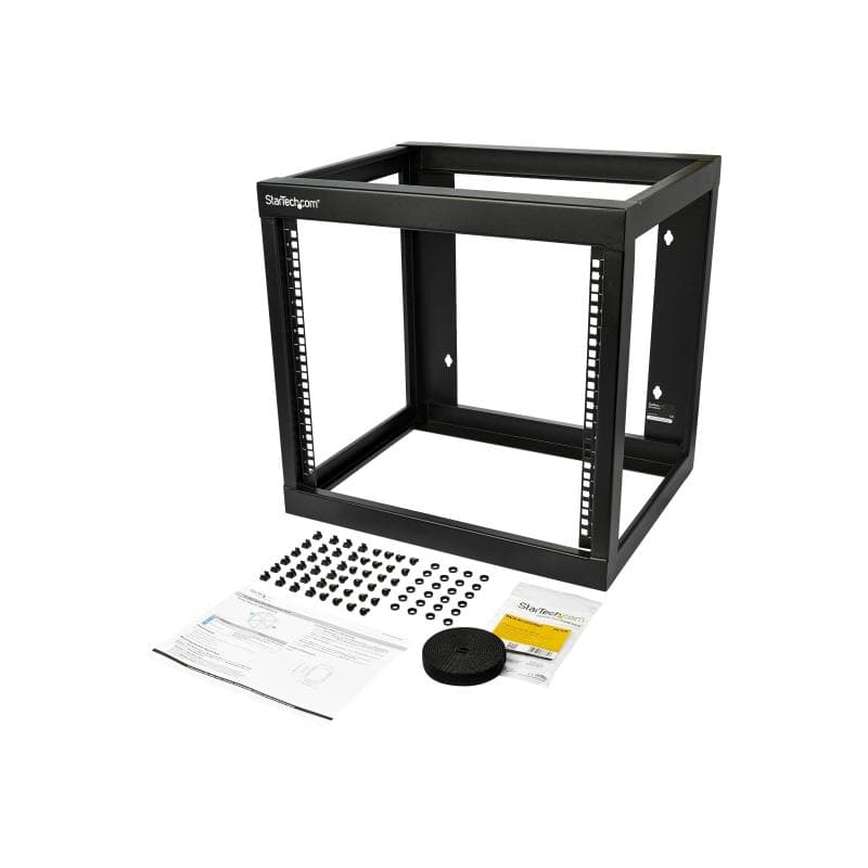 STARTECH.COM 9U 19″ Wall Mount Network Rack 17″ Deep 2 Post Open Frame for Server Room/Data/AV/IT/Co