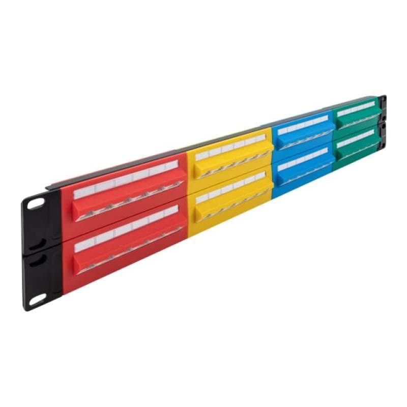 DELOCK 19? Patchpanel 48 Port Cat.5e 2 HE farbig
