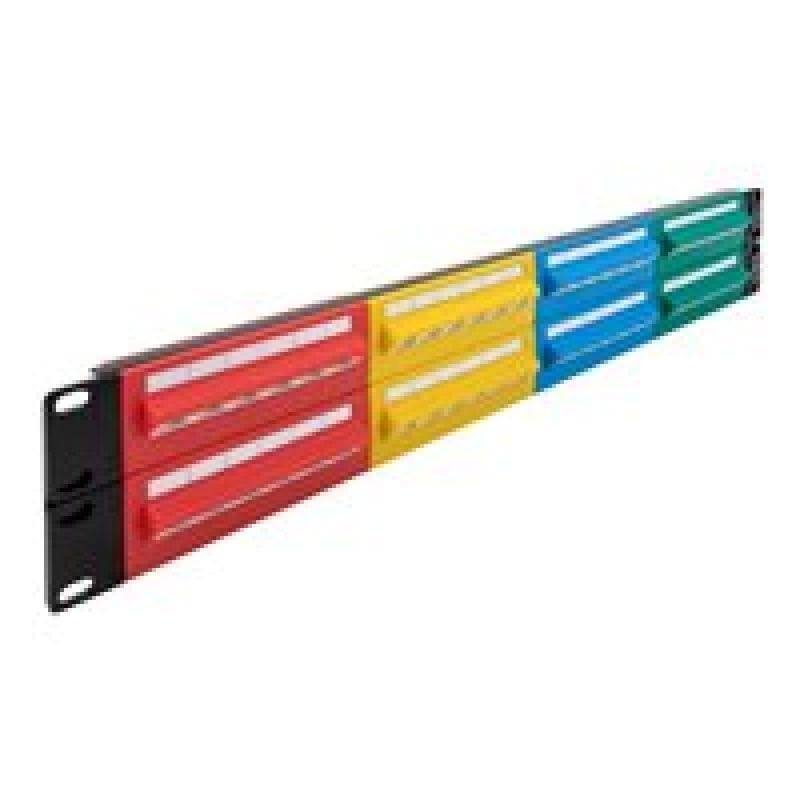 DELOCK 19? Patchpanel 48 Port Cat.5e 2 HE farbig