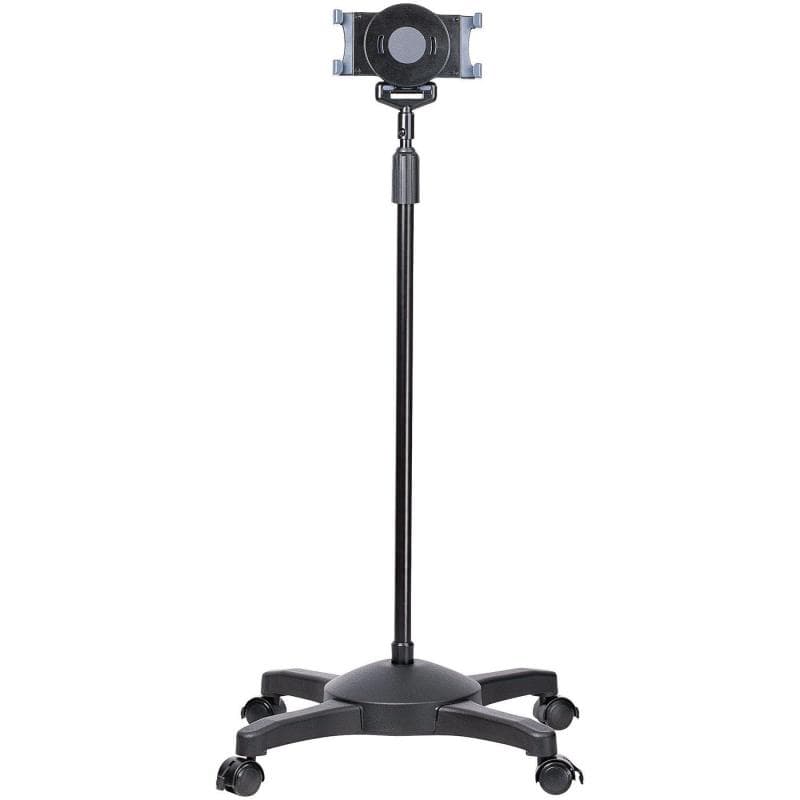 STARTECH.COM Mobile Tablet Stand w/ Lockable Wheels, Height Adjustable, Universal Rolling Floor Stan