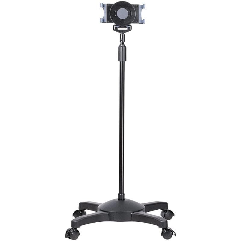 STARTECH.COM Mobile Tablet Stand w/ Lockable Wheels, Height Adjustable, Universal Rolling Floor Stan