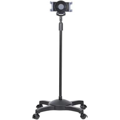 STARTECH.COM Mobile Tablet Stand w/ Lockable Wheels, Height Adjustable, Universal Rolling Floor Stan