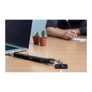 COMPULOCKS Dual Head Coiled Cable Keyed Lock - Sicherheitskabelschloss