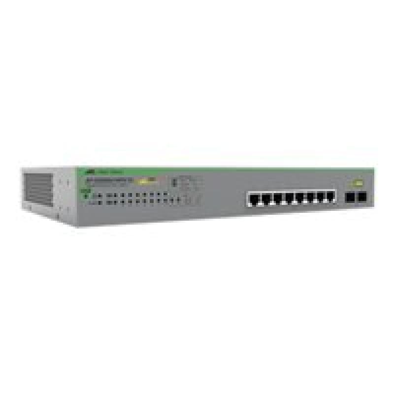 ALLIED TELESIS ALLIED Gigabit webSmart switch 8x 10/100/1000-T PoE+ 2x SFP Ports and single fixed PS
