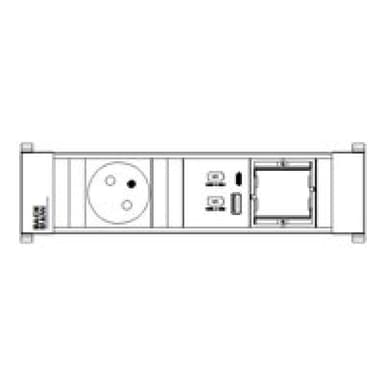 BACHMANN POWER FRAME S 1xUTE 916.527 1xUSB A&C 22W 1xCM 0,2m GST18