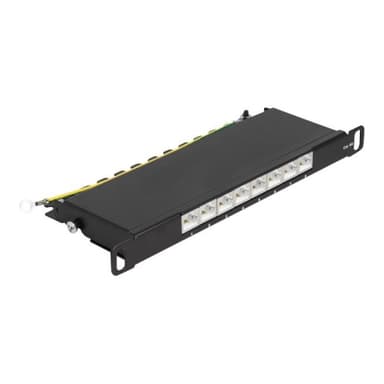 DELOCK 10? Patchpanel 8 Port Cat.6A 0,5 HE schwarz