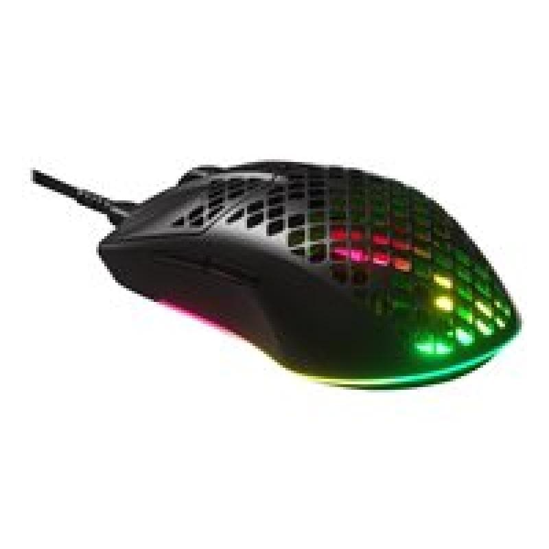 STEELSERIES Aerox 3 Kabelgebunden Gaming-Maus Optisch Ergonomisch, Beleuchtet, Abnehmbares Kabe