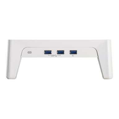 INLINE Monitor Podest+ mit 2x USB 3.2 Gen1 und QC3 Ladeports, 80mm, max. 15kg