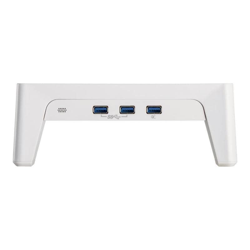 INLINE Monitor Podest+ mit 2x USB 3.2 Gen1 und QC3 Ladeports, 80mm, max. 15kg